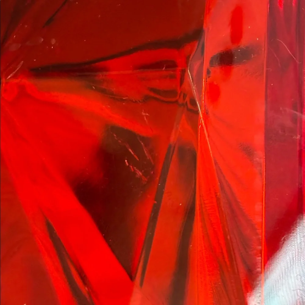 Red Faceted Ornaments Red Gem Christmas Ornaments Set of 6 Red Acrylic Gems